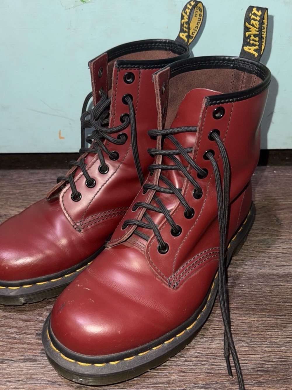 Dr. Martens 8-Eye Lace-Up Boot - Oxblood Red